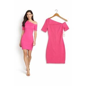 Bailey 44 Pink One Shoulder Bodycon Dress Pink Mini Cocktail NWT Small